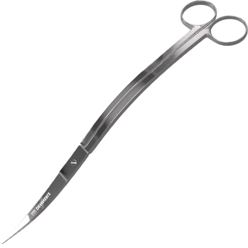 Dennerle Plant Scissor Curved, 25 cm - Edelstahl Aquascaping Schere