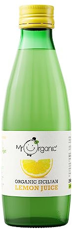 Mr Organic - Sicilian Lemon Juice - 100% Pure and Organic Juice, 250ml Bottle - Perfect for Cooking, Baking, and Adding Zesty Flavour to Your Recipes