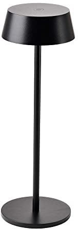 V-TAC Lampada da Tavolo senza Fili LED Dimmerabile con Comandi Touch – Lampada Nera Wireless per Uso Interno IP54 da Casa o Ristorante – Batteria 4400 mAh – Luce 3000K Bianca Calda – 2W