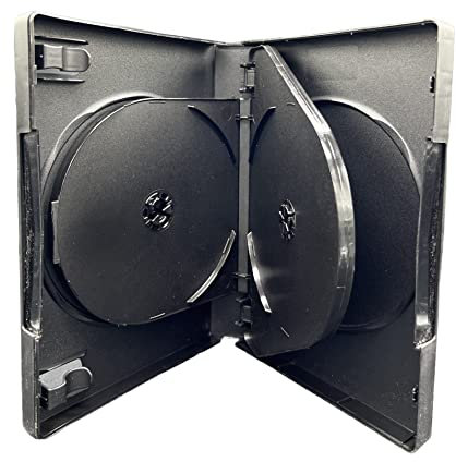1 custodia Dragon Trading per 5 dischi con blocco M per CD, DVD, Blu Ray, per contenere 5 dischi con dorso da 26 mm e clip per opuscolo e custodia esterna in plastica per intarsio artistico