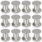 Gimisgu Aluminium Möbelfüße 12er Set,Runde Möbelfuß Sockelfuß,Höhe 80mm,Höhenverstellbar:15mm,Belastbar bis 250 Kg,Geeignet für Sofa, Bett, Nachttisch, Schrank