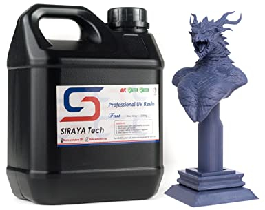 Siraya Tech Fast ABS-ähnliches 3D-Druckerharz 405 nm UV-härtende Nicht Spröde Hochpräzise 3D-Druckflüssigkeit Standard-Fotopolymerharz für LCD-DLP-3D-Druck (Marinegrau, 2 kg)