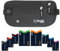 Lot de 12 Protection Carte Bleue sans Contact avec Système de Code Couleur, RFID Etui Carte Bancaire Anti Piratage (Black Money Belt + RFID Sleeves Navy Blue (6 Credit Card + 2 Passport))