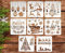 LYPER 8 Stück Schablonen Weihnachten, Wiederverwendbarer Kunststoff Weihnachts schablonen Zeichnung Malerei Set, Xmas Stencil Schablonen für Scrapbooking Fotoalbum, DIY Geschenkkarten,Geschenke Kinder
