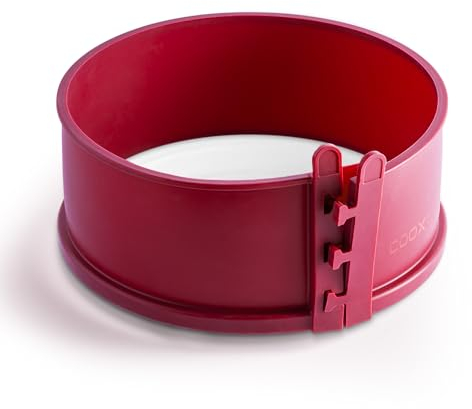 coox Springform mit Porzellanboden ⌀ 18 cm in Rot, perfekt backen und direkt auf der Porzellanplatte servieren und schneiden