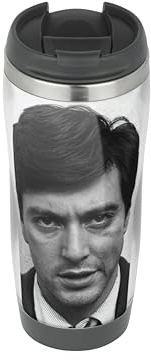 Glades Al Pacino Young BW - Travel Mug, Thermal Insulated Cup for Hot and Cold Beverages Drinks