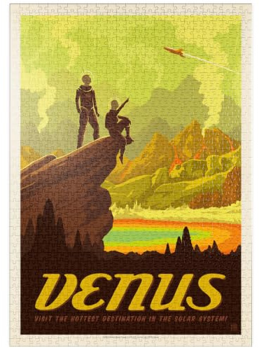 MyPuzzle Venus: Heiße Quellen, Vintage Poster - Premium 1000 Teile Puzzle - MyPuzzle Sonderkollektion von Anderson Design Group