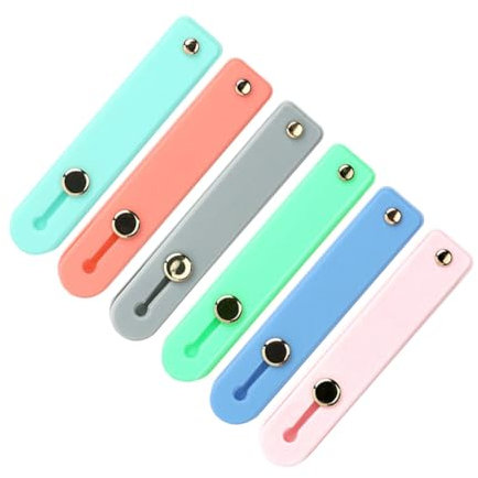 Mikinona 6 Stück 1 Satz Handy ringhalter Telefonständer Jogging handyhalterung Handy Halterung Handy-Halterung elastisch Handy Riemen Fahrrad Fingerschlaufe Armband Zinklegierung