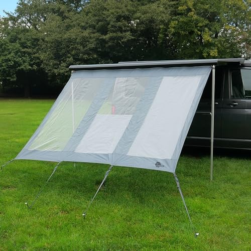 your GEAR Panorama Wall 2,4 x 2 m - Pared frontal para toldo que protege del sol, el viento y la lluvia