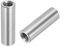 QUARKZMAN 10 Stück M5 Runde Verbindungsmuttern, 304 Edelstahl Kupplungsmutter 25mm/1 Länge Hülse Stange Stiftmutter für Halterung, M5x25x8mm