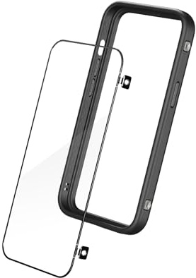 RhinoShield RhinoBuff Kit de précision pour FPS iPhone 14 Pro - Noir | Coque bumper pour manette gaming avec protection d’écran mate, bouton capteur pour PUBG, ventilation optimale