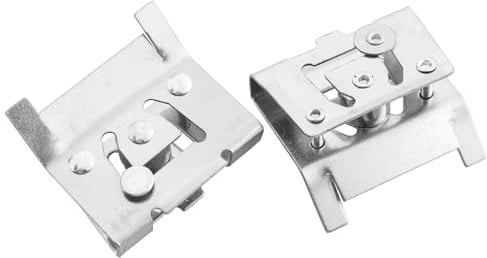 LQ Industrial 2-Inch Horizontal Wood/Faux Wood Blinds, 2-Pack, Silver, Metal, Easy Install, Cord Locks