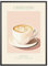 MJ-GRAPHICS - Poster Cappuccino - Bild mit Speisen Rezept & Zutaten - Wandbild Din A3 in Galerie Qualität mit extra dickem 300g Posterpapier - Retro Poster FineArt Kunstdruck ohne Bilderrahmen