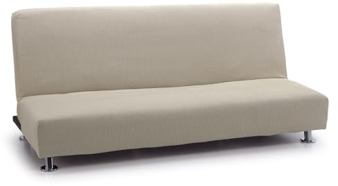 FAVERTI® Elastischer Sofabezug für Schlafsofa, 3-Sitzer | Modell Reale | Beige | Universal-Sofabezug | Qualitätsschutz aus Jacquard-Stoff
