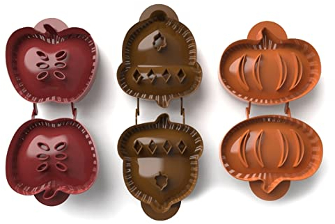 Kuchenformen für Äpfel, Kürbisse, Eichel, Mini-Teigpresse, Gadgets, Halloween, Taschen-Kuchenformen für Herbst, Backen, Kuchenformen zum Backen