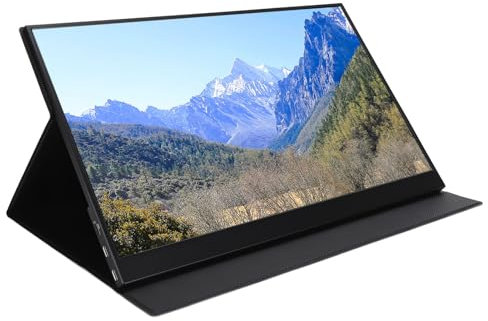 Portable Monitor, 16.1 Inch 1920x1080 IPS Laptop Display, with 2 USB C 3.1 Ports, HD Multimedia Interface, for Graphic Design, Photo Editing, Video Production