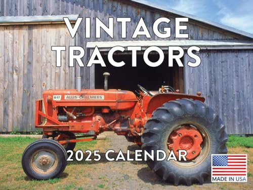 Vintage Antik Bauernhof Traktor Kalender 2025 Monatskalender Wandkalender 12 Monate