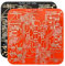 Patikil 2pcs Circuit Board Coasters - FR-4 Material, Black & Red