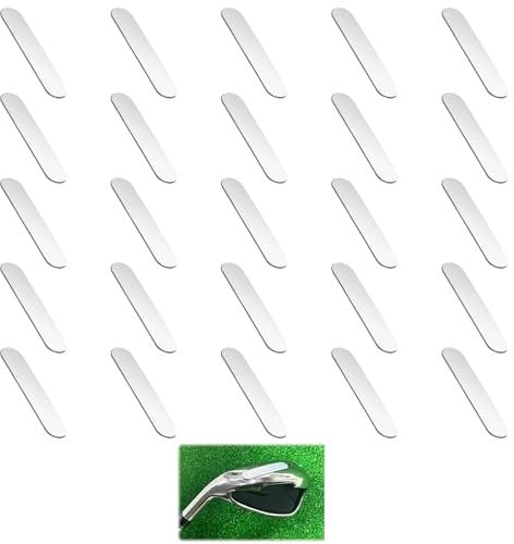 Lead Tape Golf, 20Pcs Adhesive Lead Tape Add Swing Weight Lead Weighted Tape for Golf Club Tennis Racket Iron Putter Increase Power and Swing Speed Enhance Ball Flight and Center of Gravity