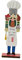 perfk Figura de Cascanueces, decoración navideña, Estatua Artesanal, Soldado de Cascanueces de Madera para Fiesta en el de Navidad, Cocinero
