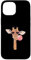 Hülle für iPhone 15 Niedliche Giraffe mit Brille und rosa Kaugummi, Afrika