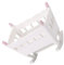 LALADEFIEE Miniature Cradle Doll House Decoration Pink for Mini House Doll Cradle Set