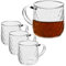 KADAX Teegläser 350 ml, 4 Stück, Gläser mit Griff, spülmaschinenfest, Trinkgläser für Kaffee, Tee, Wasser, Saft, Drink, Garten, Saftgläser, Wassergläser, Gläserset, Glastassen