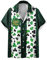 Bhnyku St. Patrick's Day Hawaiihemd Herren Knöpfe Revers Oberteile Modisches Kleeblatt Bedruck Kurzarmshirt Irischen Grünem Hut Schlank Strandhemd Irish Festivalkostüm Sommershirts für Männer