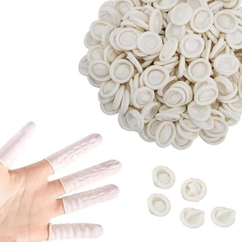 Rtyweth 100 Stück Gummifingerhandschuhe Einmalhandschuhe Statische Fingerhandschuhe für Schönheitssalon Babybett Schutz