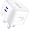 20W Dual USB C PD Port Adapter Charger For iPhone 16e/16/16 Plus/16 Pro/16 Pro Max/15 Pro Max/15 Pro/iPhone 15 Plus/15, Wall Travel Adapter usb c Fast charger Plug