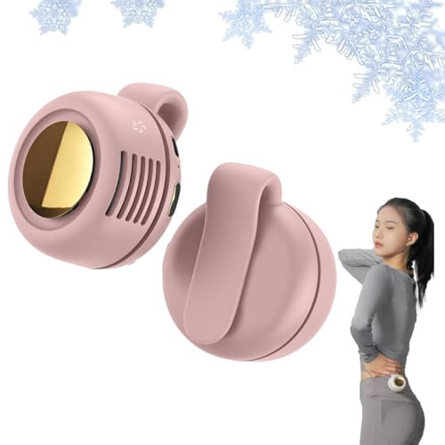 XIBHDN Portable Silent Mini Bladeless Fan Clip On, Portable silent mini bladeless electric fan, 3 Speeds Hands-Free Neck Fans Hanging Waist Clip Bladeless Fans for Girlfriend Summer Gift (Pink-1pcs)