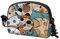 FuninCrea Porte-monnaie pour femme en demi-cercle - Petit porte-monnaie pour femme avec motif animal pour femmes et filles - Porte-monnaie en toile - Mini portefeuille pour femme - Sac avec porte-clés
