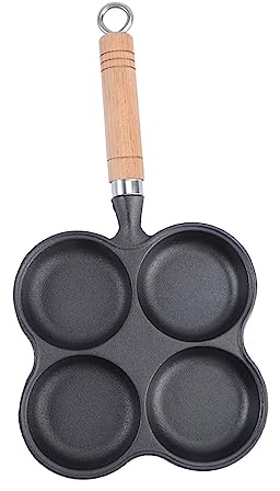 ROMISBABA Antihaftbeschichtete Eierpfanne aus Hochwertigem Material Vielseitiger Eierkocher für Induktion und Gasherde Multifunktional für Spiegeleier Dumplings und Hamburger mit
