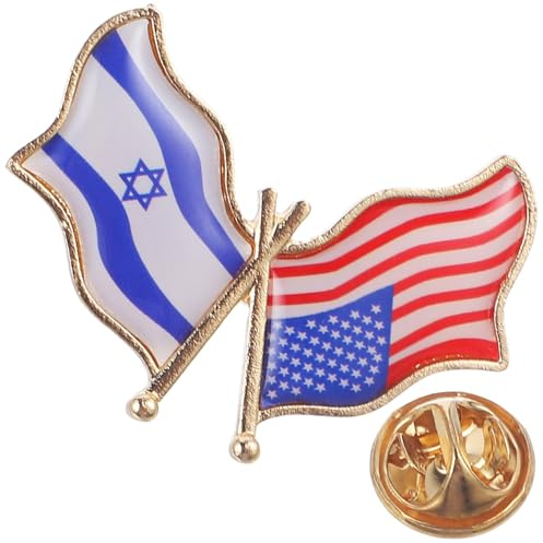 BESTonZON Badge à Épingle en Alliage pour Vêtements Drapeau Israël, Insigne Commémoratif D'amitié pour Anniversaires et Fêtes Nationales