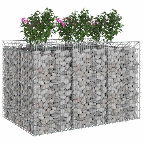 vidaXL Gabionen-Hochbeet 2 stk. 150 x 100 x 100 cm Verzinkter Stahl