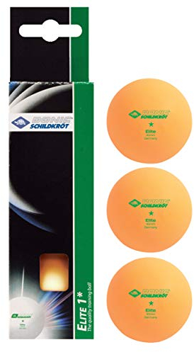 Donic-Schildkröt Tischtennisball 1-Stern Elite, 3 Stk. im Karton, orange, 608318