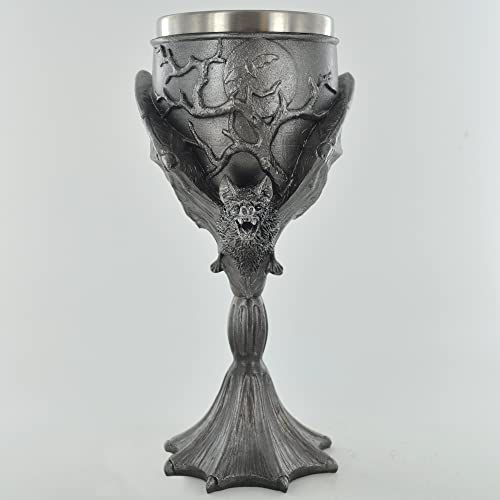 bat calice da Tina Tarrant Gunmetal resina Halloween Spooky gothic Home Decor grande calice altezza; 25 cm