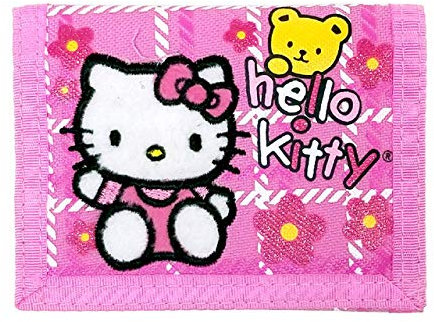 Trifold Wallet - Hello Kitty - w/ Bear Pink