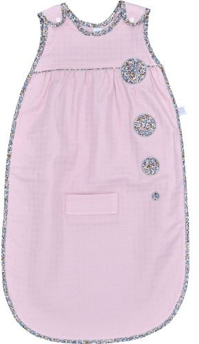 RED CASTLE - Gigoteuse fine vintage 75 cm vieux rose / liberty gris