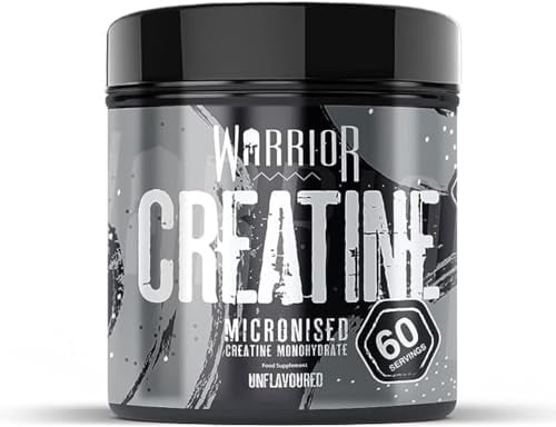 Warrior Creatine Monohydrate Powder 300g – 60 x 5g Servings – Proven to Support Physical Performance & Recovery (Not Tablets or Gummies) – Nutrition Supplement Post / Pre Workout (Unflavoured)