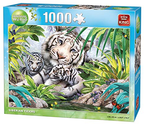 King Puzzle Animal World Sibirischer Tiger, 1000 Teile