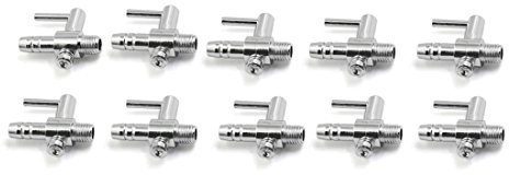 sourcing map 10Pcs Stainless Steel Single Way Air Valve Distributor for Aquarium Pump