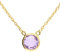 My Gold Halskette Mit Festem Anhänger Echtes Gelbgold 333 Gold (8 Karat) Edelstein Amethyst Rund 45cm Kette Emmanuelle L-07947-G301-AME