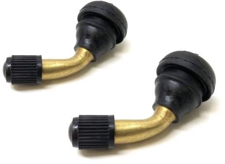 2X 90° Winkelventil für schlauchlose Reifen – Passend für Roller, Mofa, Moped & Scooter, inkl. Ventilkappe – 11,5mm Ventilloch
