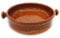 Cazuela redonda de barro refractario de 25 x 6 cm.