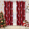 LORDTEX Lot de 2 Rideaux de Noël à Isolation Thermique et réduction du Bruit avec imprimé cerf et Neige pour Salon et Chambre à Coucher – 132,1 x 241,3 cm de Long – Rouge Bordeaux