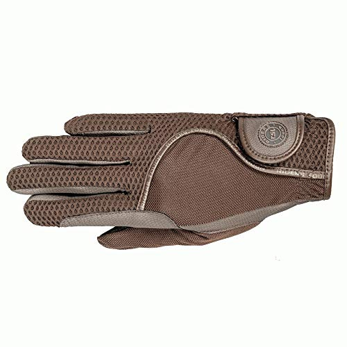 USG 11310040-235-307 LONDON Reithandschuhe aus Serino u. Mesh-Material, Braun/Braun, Größe: XXL