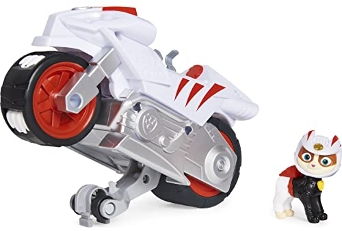 PAW PATROL Moto Pups Wildcats Motorrad mit Spielfigur, Fahrzeug mit Rückzugs- und Wheelie-Funktion, ab 3 Jahren, Basis Fahrzeug (Basic Vehicle)