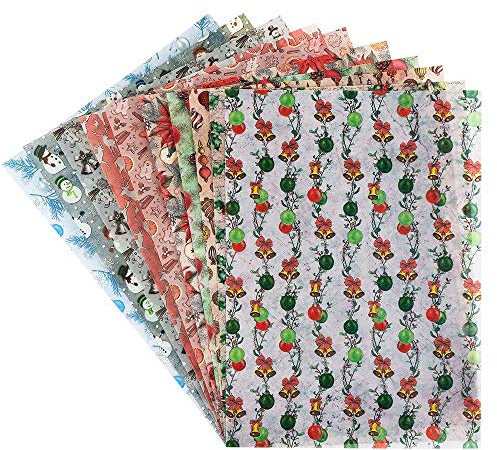 Ideen mit Herz Dekorpapier | Motiv-Transparentpapiere Deluxe | geprägt | farbig | Spotlack-veredelt | DIN A4 | 150g/m² | 10 Bogen | Bastelpapier mit Muster (Weihnachten)