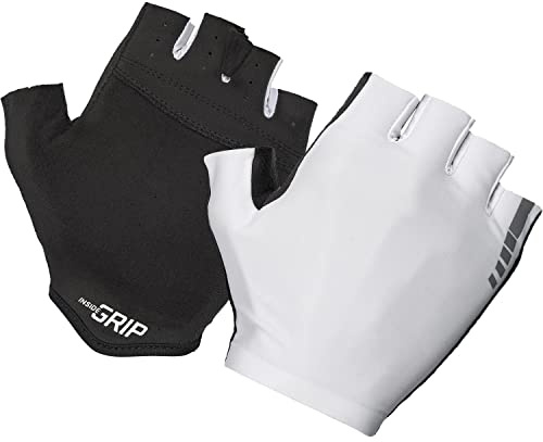 GripGrab Aerolite InsideGrip Profi Radsport Race Handschuhe Dünne Ungepolsterte Raceday Kurzfinger Rennradhandschuhe, XL, Weiß